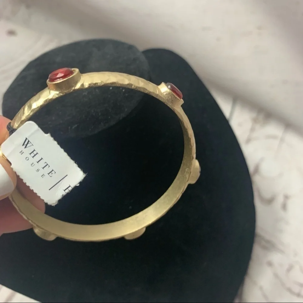 Nwt Whbm Gold Bangle Gem Bracelet